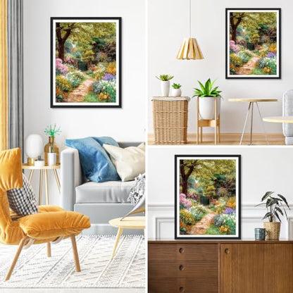 Auremi Flowers Trees Diamond Art Painting, 5D Landscape Diamond Painting Kits, Full Drill Diamond Dots Paintings for Beginners, Crystal Art Painting Kits for Home 30x40 cm - color: Diamond Painting 014