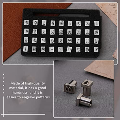 ZMAAGG 38 PCS Leather Stamps, Leather Stamping Tools, Leathers Stamping Kit - size: 38 PCS