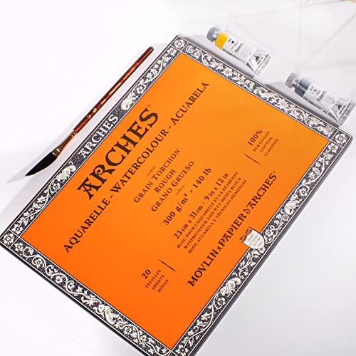 Arches Watercolor Paper Block, Rough, 9" x 12", 140 pound - size: 9"x12", style: Rough