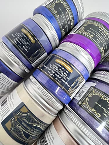 Metallic Acrylic Paint -Blue Planet High Brightness Glitter Pigment-Art Craft for Artists & Painters, Canvas Halloween Pumpkin Ceramic Rock Painting (Cosmic Planet) - color: Cosmic Planet