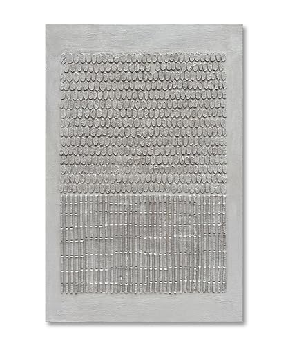 NANKAI Art 45x30 inches White Texture Abstract Art Oil Painting Contemporary Minimalism Art Home Office Wall Decoration Art - color: Nkhb236