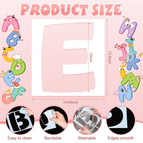 SATINIOR 12 Inch Large Letter Stencils and Numbers, 36 Pcs Reusable Alphabet Stencils Plastic Numbers Templates Craft for Wood Wall Fabric Signage Chalkboard Painting DIY Projects (Cute) - size: 12 Inch, style: Cute