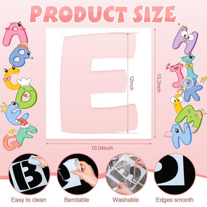 SATINIOR 12 Inch Large Letter Stencils and Numbers, 36 Pcs Reusable Alphabet Stencils Plastic Numbers Templates Craft for Wood Wall Fabric Signage Chalkboard Painting DIY Projects (Cute) - size: 12 Inch, style: Cute