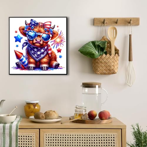 GOUOYANA Highland Cow Diamond Art Kits for Adults Cow Diamond Painting Kits - color: DP02808