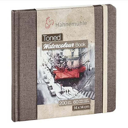 Hahnemuhle Toned Tan Watercolor Book 14x14 cm, 30 Sheets - size: 14X14