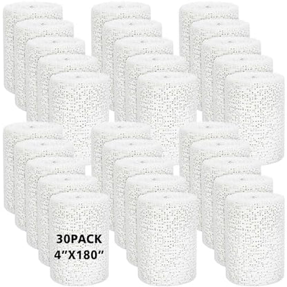Preboun 30 Pack Plaster Cloth Gauze Bulk for Craft Art, 4 Inch x 180 Inch | Ideal Paper Mache Belly Casting Mask Making, Plaster Strips School Classroom Back to School Art Projects - size: 4 Inch X 180 Inch