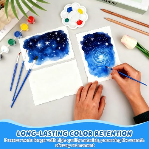 Lunarm Watercolor Paper 50 Sheets, Water Color Paper Cards 4 x 6 inch Bulk - size: 50pcs