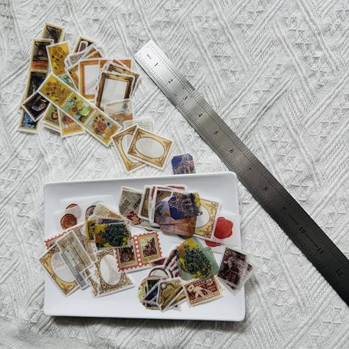 Koolemon 200PCS Vintage Scrapbook Paper Pack with Label Sticker Artistic