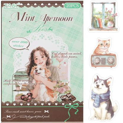 Family Series Sticker Scrapbooking Supplies for Junk Journal, 20 Sheets PET Stickers - color: Family Series
