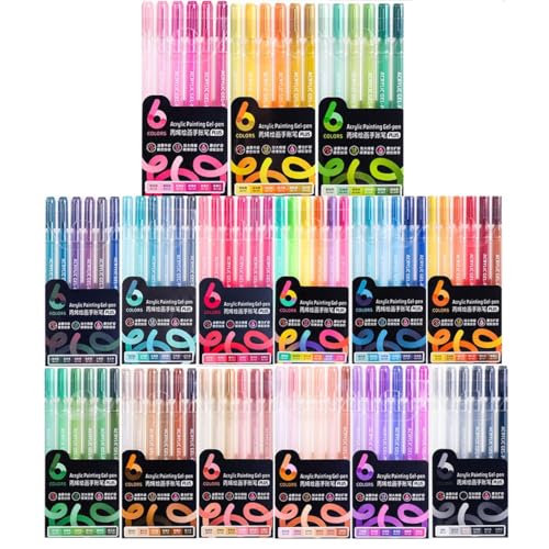 90 Colors Acrylic Gel Pens Drawing Set Paint Markers | for Adult Coloring Books, Colors Stackable Marker for Journals, Drawing, Writing