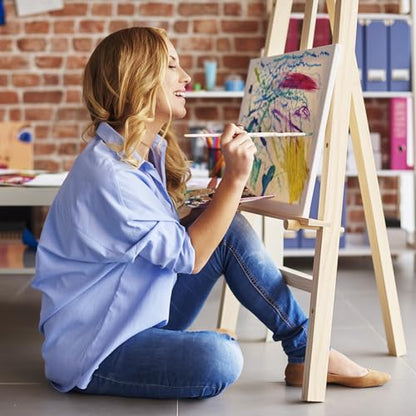 PHOENIX Stretched Canvas for Painting 14x14 Inch/6 Value Pack, 8 Oz Triple Primed 5/8 Inch Profile 100% Cotton White Blank Canvas, Square Framed Canvas for Oil Acrylic & Pouring Art - size: 14"x14", style: Studio Set (8 Oz.)