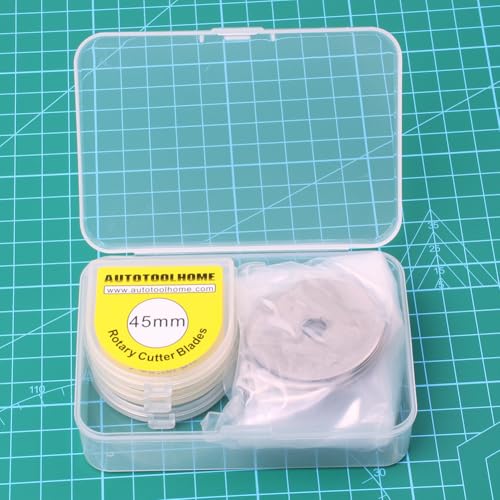 45mm Rotary Cutter Blades 50 Pack Replacement for Fabric & Craft - color: Silvery