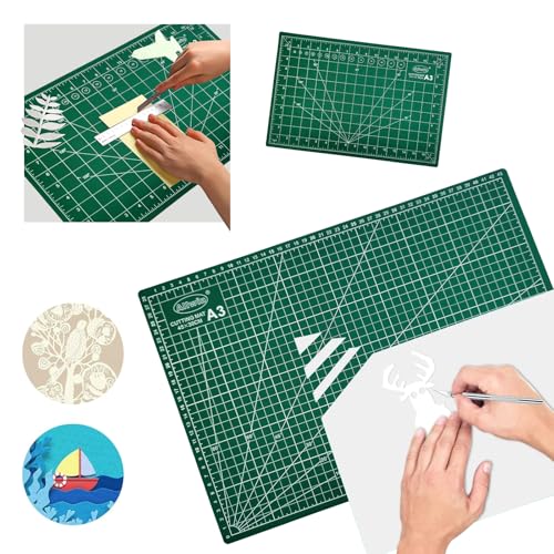 Allwin 17"x 11" Self Healing Cutting Mat Cutting Plate Cutting Scale Plate Painting Engraving Plate Cutting Table Mat Manual Mat PVC Plate - size: 17.7"L x 11.8"W