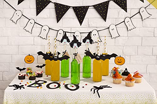 Neatiffy 54 x 108 Inch Rectangle Plastic Table Cloth Picnic/Camping/Birthday Party/Banquet Table Cover. Disposable/Reusable Tablecloths - White with Golden Dot - color: White With Golden Dot