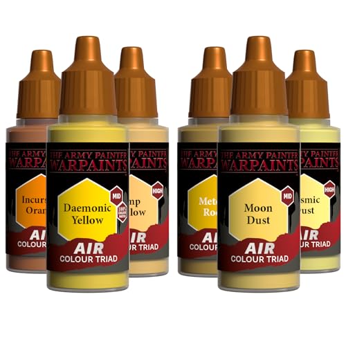 The Army Painter, Airbrush Primary Bundle Yellow, 2 Triads x 6 x 18 ml - color: Yellow