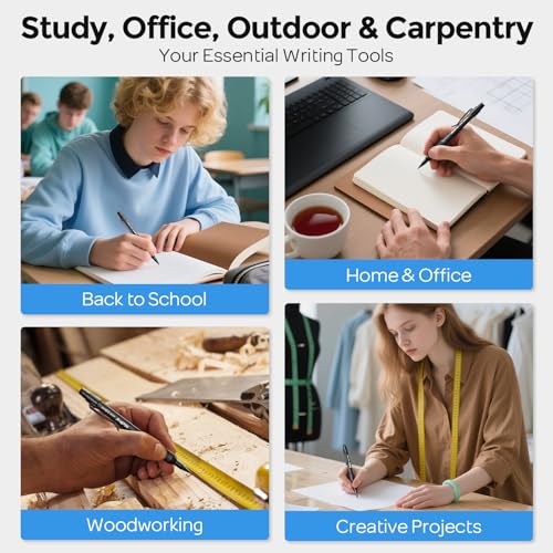 Nicpro 6PCS Art Mechanical Pencil Set,HD1000 Mechanical Drawing Pencils - style: 0.5,0.7,0.9,2.0mm(6 Pcs)