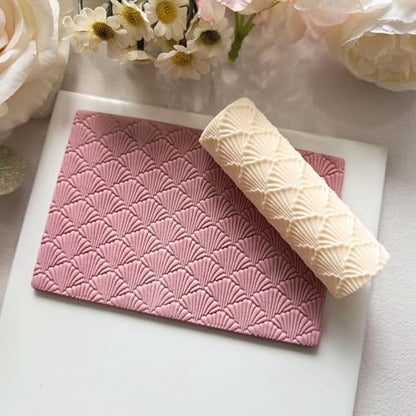Polymer Clay Texture Roller Work with Polymer Clay Cutters for DIY Earrings Jewelry Making Craft Supplies (GZ032)