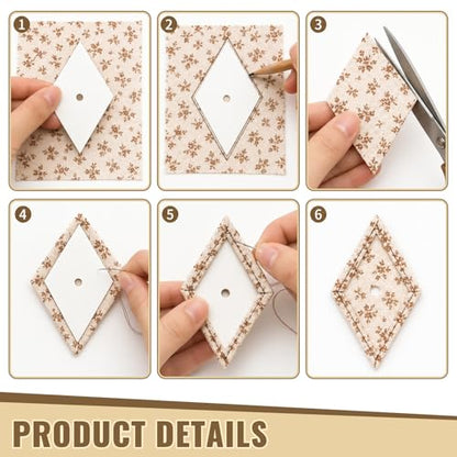 500 PCS 2" Diamond 60 Degrees Piecing Paper Templates, Quilting Templates Accessories for DIY Patchwork Crafts and Sewing Supplies - size: 2 Inch-500pcs Diamond ﻿