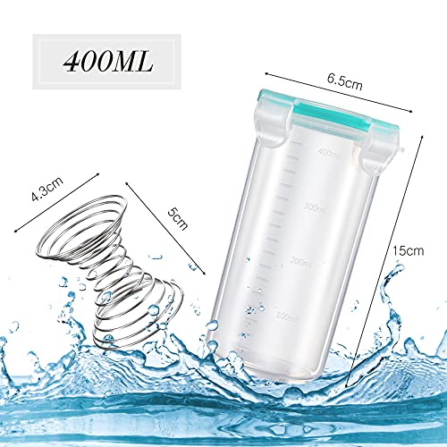 Touch up Paint Container Touch up Cups Paint Storage Cups with Lids Storage Containers Airtight Container with Stainless Steel Mixing Ball for Repainting Leftover, 13 oz(8 Pieces)