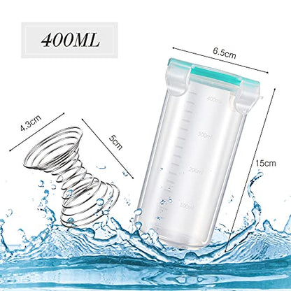 Touch up Paint Container Touch up Cups Paint Storage Cups with Lids Storage Containers Airtight Container with Stainless Steel Mixing Ball for Repainting Leftover, 13 oz(8 Pieces)