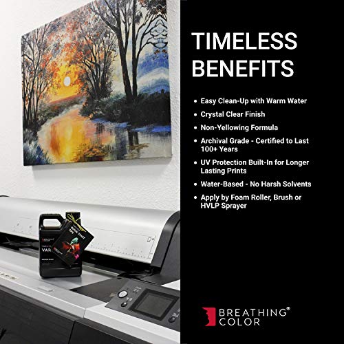 Timeless Archival Print Varnish - 1 Pint, Glossy Finish, Premium Canvas Coating, Water Based Fade Protection, 100 Years Certified Archival - size: Pint