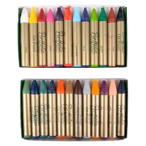 Crayola Portfolio Series Oil Pastels, Water Soluble, 24 Count, Colors May Vary - size: 1 Count (Pack of 1), style: 24 Count