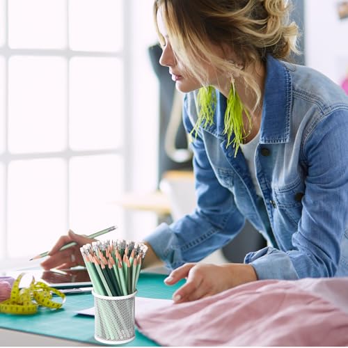 TecUnite 60 Pcs HB Pencils #2 Unsharpened Wood Cased Pencils with Eraser Hexagonal Pencil Cute Graphite No 2 Pen for Adults Gifts Exam School Office Sketching Learning(Green Series, White) - color: Green Series, White