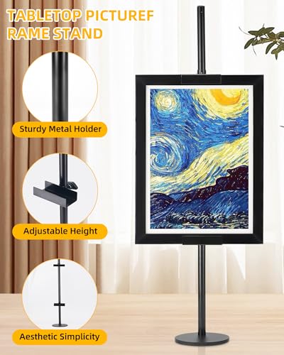Table top easels for display,picture stands for display，Adjustable for Frames Up to 29" H，Frame Holder Stand Table Easels for Display，Metal tabletop easel Stand for Picture Frames, Artwork, Canvas