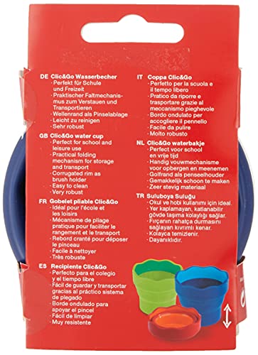 Faber Castell Plastic Click and Go Water Cup, Blue - color: Blue