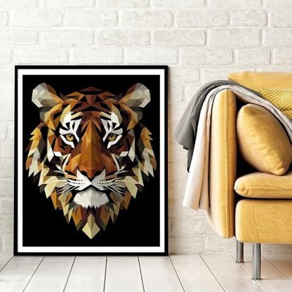 Natuyalo Paint by Numbers for Adults Tiger Totem, Paint by Numbers Kit on Canvas for Beginners, Abstract Animals Painting Art Craft Set, 3 Paintbrushes and Acrylic Paint 16x20 Inch - color: ART-13