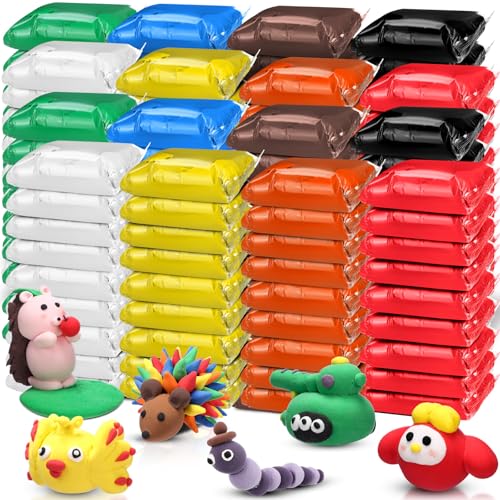 WinnerWhy 144 Pcs Total 76oz Air Dry Clay Soft Non-Toxic Molding Clay for DIY Arts Craft Sculpting Molding Projects Rewards Supplies(Multicolor) - color: Multicolor