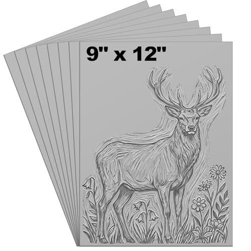 Yeaqee 2 Pcs 9 x 12 Inch Linoleum Blocks for Printmaking, Gray - color: Gray, size: 9 x 12 Inch