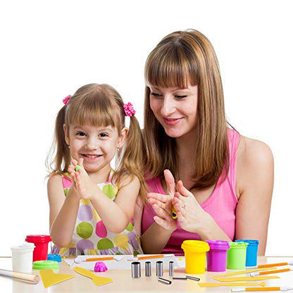 Honoson 23 Pcs Clay Sculpting Tools Set with Roller Cutters,Yellow | Acrylic Mat, Metal Round Cutters, Scraper Board, Ideal for Polymer Clay Crafts, Art Sculpting, Shaping and Modeling Projects - color: Yellow