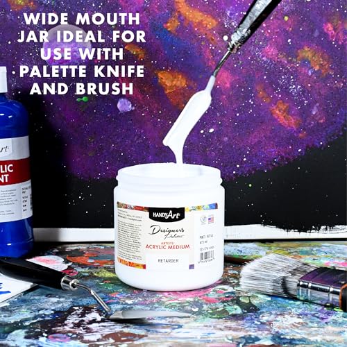 Handy Art Acrylic Retarder, 16 oz, Slows Paint Drying Time & Workability - color: Retarder, size: 16 Fl Oz