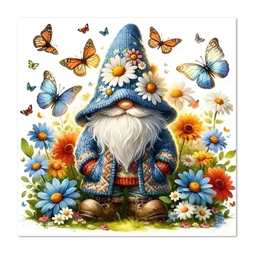 WULINHUAFA Diamond Painting Kits for Adults, Gnome Diamond Art 14x14 inch | Gnome 5D Full Round Drill Gem Art Painting Kits for Beginner, DIY Diamond Painting Gem Art and Craftsfor Home Wall Decor - color: DWARF