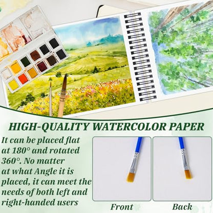 UZLU 6 Pack Watercolor Paper Pads, 9 x 12 Inch, 180 Sheets Total - size: 9x 12 in