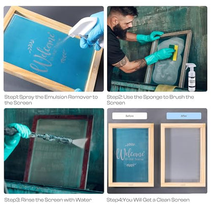 Caydo 51PCS All-in-One Screen Printing Kit with 50W LED UV Screen Printing Light, 4 Colors Screen Printing Ink, Photo Emulsion, Screen Printing Frames - size: 51PCS