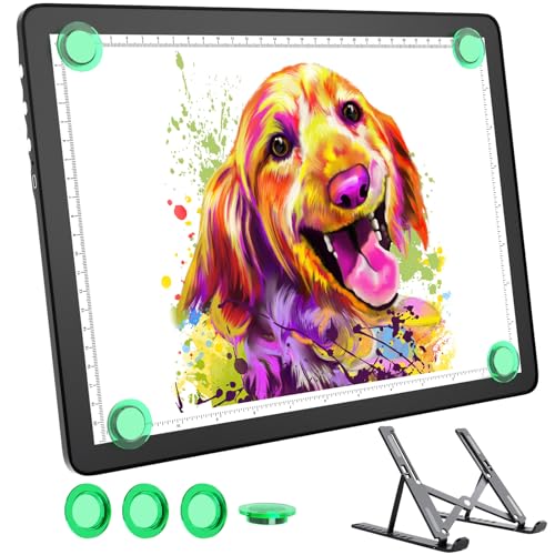 A3 Cordless Diamond Painting Art Light Board for Tracing and Drawing,Black | Bawaslom Light Box with 3 Color & 6-Level Brightness,Rechargeable Drawing Pad for Tracing,Diamond Art,Vinyl Weeding,Sketching - color: Black, size: A3