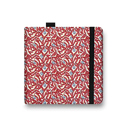 5x5 Watercolor Sketchbook,Mixed Media Pad,Travel Portable Drawing Journal | 140LB/300gsm 20Sheets/40Pages Watercolor Paper,Cold Press,Cloth Fabric Hardcover,Sewing Binding,Lay-Flat.Red Eye Ball - color: 300gsm-Red Eye Ball
