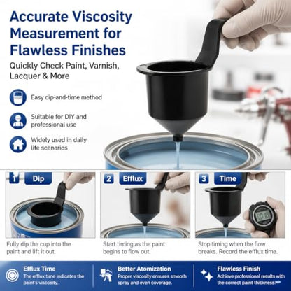 Liquid Consistency Thickness Cup Viscosity Measuring Cup Measure Paint Varnish Lacquer Inks Replace SG244 (1)