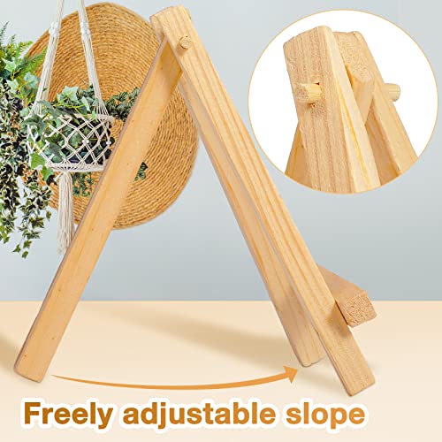 100 Pieces Mini Wooden Easel Stands Tripod Display Tabletop,None | For Artist Painting Business Cards Photos, Canvas Holder Wedding Table Numbers Party Favors Gift, Natural Wood Tripod Frame - size: 5.9 Inch