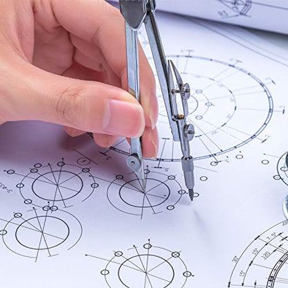 EBOOT Student Geometry Set, 180 Degree Protractor Compass 6",Clear | Swing Arm Protractor Ruler Compass, Geometry Drawing Tools for Measuring Angles, School Classroom Math Supplies - color: Clear