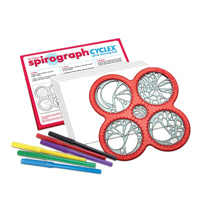 Spirograph – Cyclex Set – Art Kit – Rotating Stencil Wheel Creates Countless Designs – For Ages 8+ - style: Cyclex