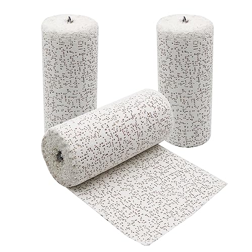 Plaster Cloth Bandages 3 Rolls White Plaster Cloth Gauze Bandage Rolls 6 Inch for Craft Belly Cast Mask Making Art Belly Casting