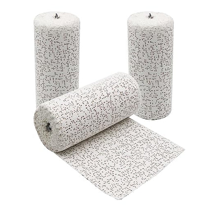 Plaster Cloth Bandages 3 Rolls White Plaster Cloth Gauze Bandage Rolls 6 Inch for Craft Belly Cast Mask Making Art Belly Casting