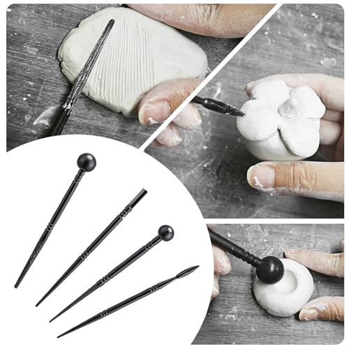 EIGTWEN 100ml Air Dry Clay Glaze and 29pcs Clay Tools Kit, Matte Varnish | Matte Glaze, Waterproof,Prevents Clay Scratches & Wear, Air Dry Clay Tool,Dotting Tools,Ball Tools,Carving Tools,Shaper Tools - size: Matte