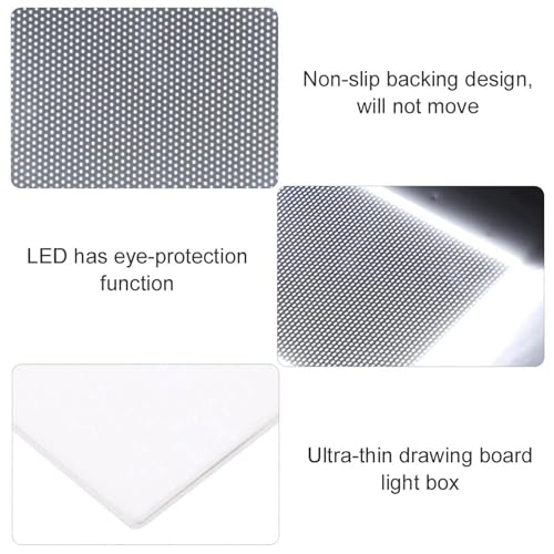 LED Light Board Mini A6 Portable Tracing LED Copy Board Light Box, Drawing Box Flip Book Kit Tablet Paint Pad, Eye Protective Adjustable Light Box 3.3 x 5.1in