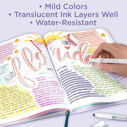 Zebra Pen MILDLINER Highlighter, Refresh and Friendly, Dual Tip, 10-Pack - color: Friendly B