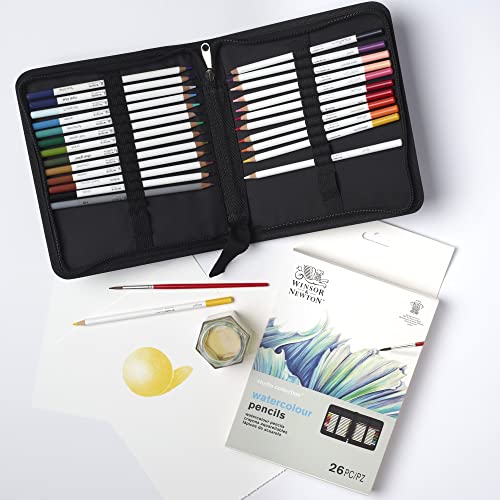Winsor & Newton Studio Collection Artist Pencils, Watercolor Pencil Wallet, Set of 26 - style: 26 Watercolor Pencils