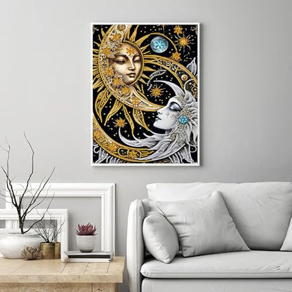 DOTSTART Diamond Art Kits for Adults,Sun and Moon Diamond Paintings Kits - color: EXZ189-1